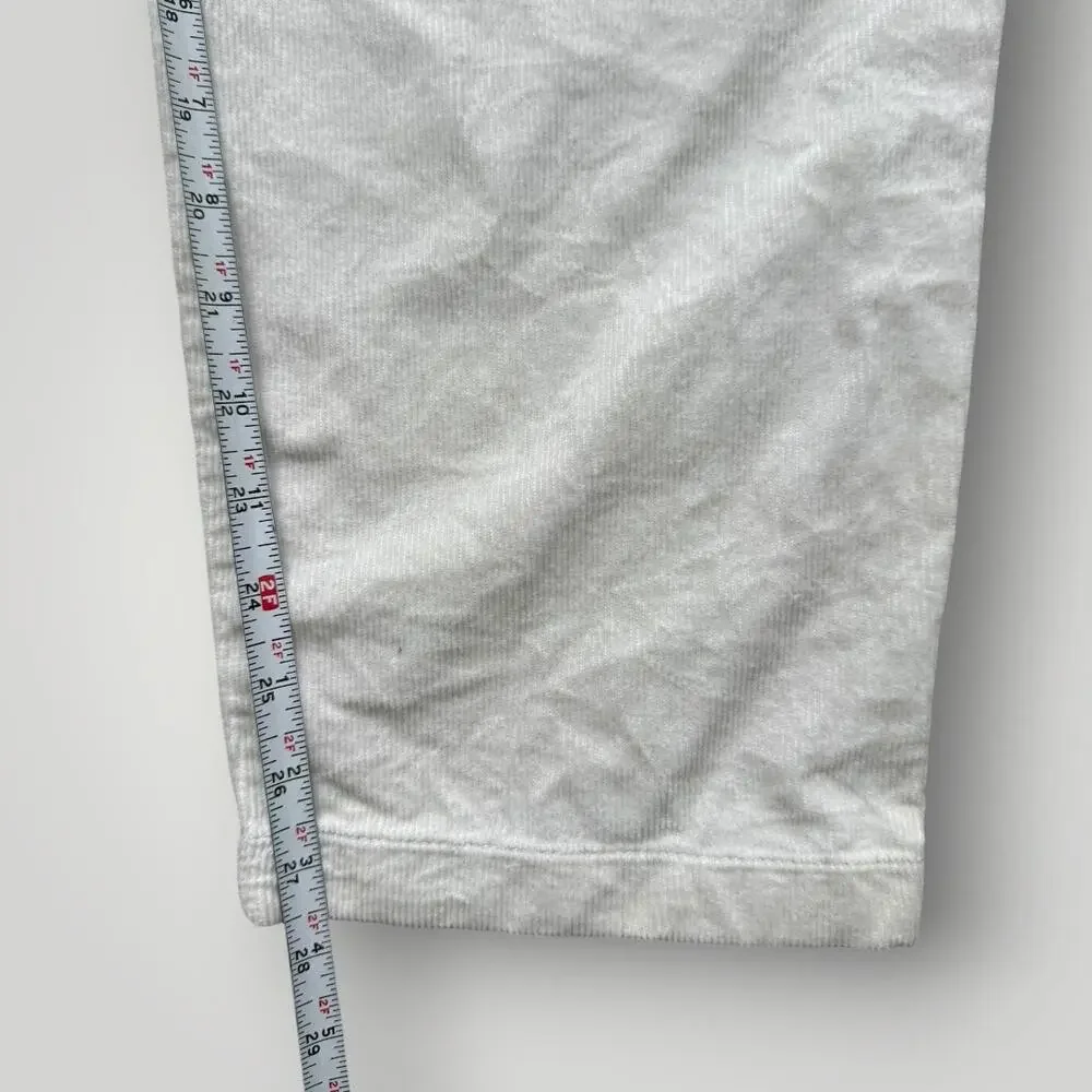 Uniqlo Men’s Corduroy Pull On Pants Ivory Elastic Waist Drawstring Size S